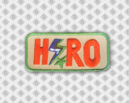 Gestickter Aufnäher Patch mit Stickrand DIY Kinder bunt Hero Blitz