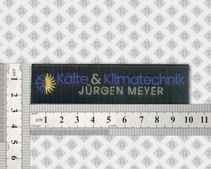 Gestickter Aufnäher Patch mit Stickrand Klimatechnik Handwerk