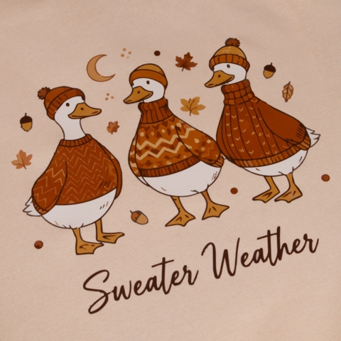DTF / Textildruck / Bügelbild, Sweater Weather Gänse, 240x220 mm, für Polyester - Bild 2