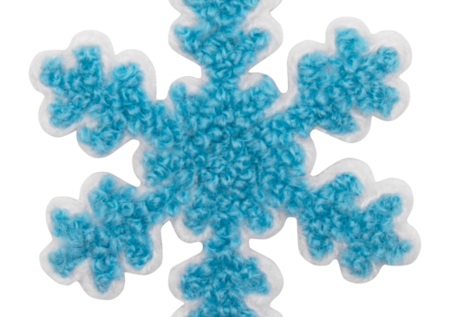 Aufnäher / Patch, Chenille, Schneeflocke - Bild 1