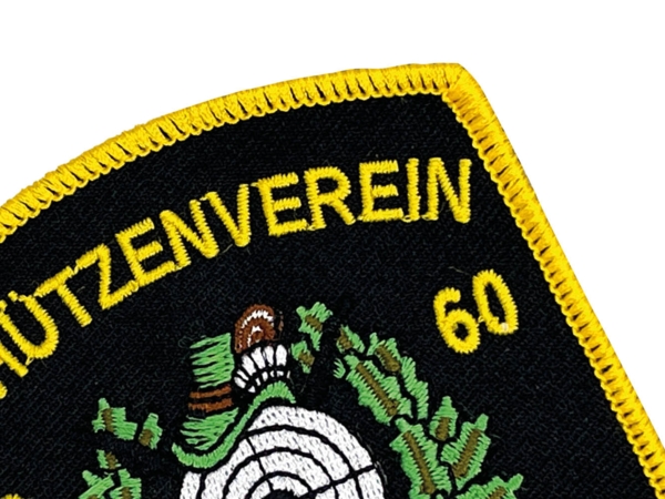 1A Patch Aufnäher mit Kettelrand in Wunschform