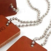 Schlüsselanhänger Leder mit Metallkette