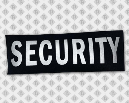 Rechteckiger gedruckter Patch Aufnäher Sicherheitsdienst schwarz Security