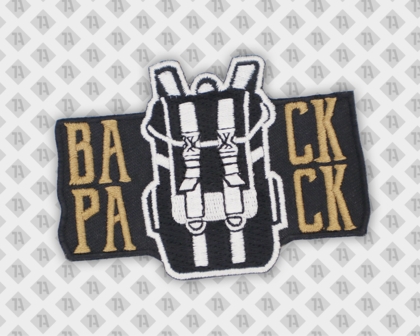Konturgeschnittener Patch Aufnäher Backpacker im Konturschnitt Rucksack Outdoor