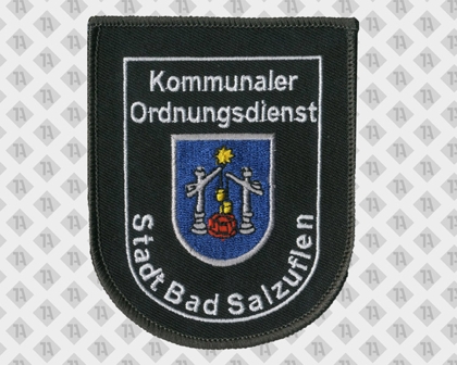 Gestickter Aufnäher Kommunaler Ordnungsdienst Stadt Bad Salzuflen mit Wappen