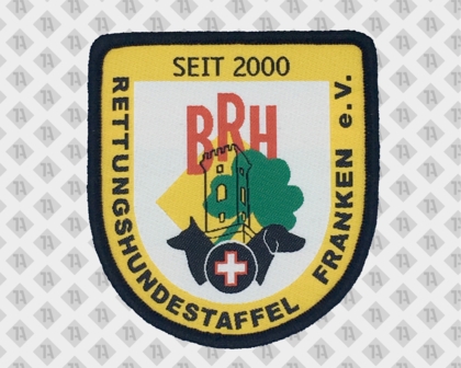 Patch gewebt mit Kettelrand bunt Rettungshundestaffel Hundesport Züchter