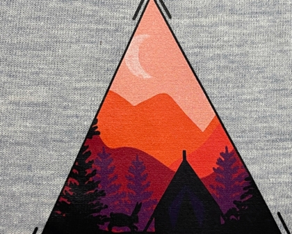 Siebdruck auf T-Shirt Textilveredelung Zeltlager 2022 mehrfarbig