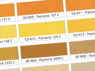 Farbmuster einiger Standard-Hintergründe die als Palette dargestellt sind