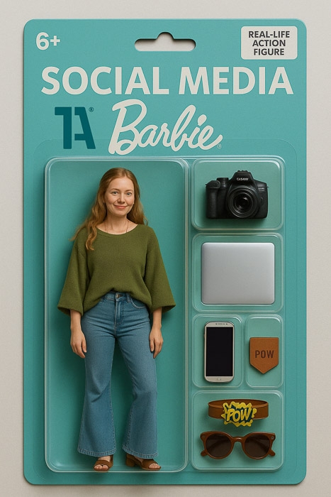 Social Media Barbie als Actionfigur mit Kamera, Laptop, Smartphone und Sonnenbrille – Influencer ab 6+