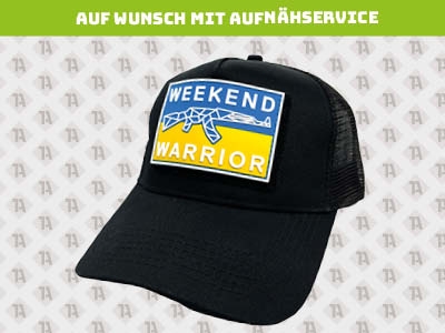 Aufnäher und Patch auf Cap für Airsoft und Paintball mit Klett oder zum Aufnähen