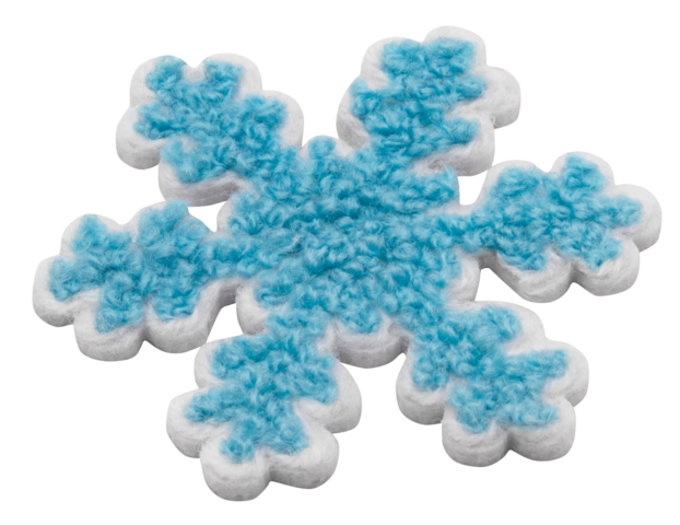 Aufnäher / Patch, Chenille, Schneeflocke - Bild 2