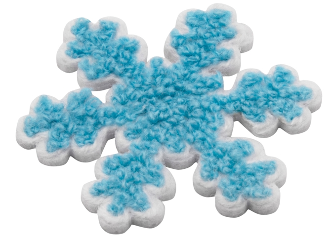 Aufnäher / Patch, Chenille, Schneeflocke - Bild 2