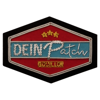 Beispielaufnäher/Veredelung, Boullionstick, DEIN PATCH - Bild 1