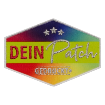 Beispielaufnäher/Veredelung, gedruckt plus, DEIN PATCH - Bild 1