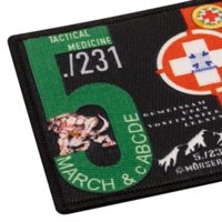 Gestickter Aufnäher / Patch mit Bedruckung - Kettelrand