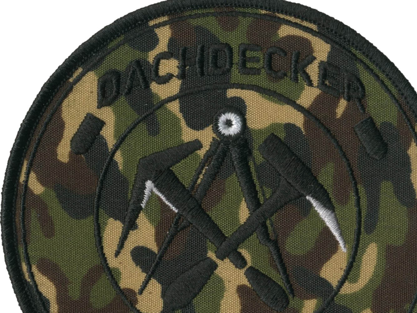 1A Patch Aufnäher mit Kettelrand Camouflage Hintergrund