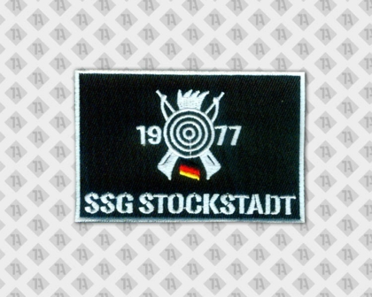 Aufnäher gestickt schwarz Schützenverein SSG Stockstadt