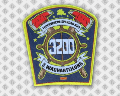 Gewebter Aufnäher Patch Kettelrand Feuerwehr Äxte