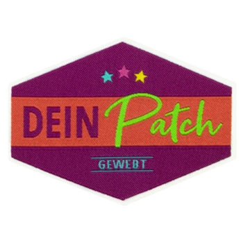 Beispielaufnäher/Veredelung, gewebt, DEIN PATCH - Bild 1