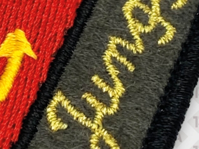 Namensaufnäher mit Filzhintergrund