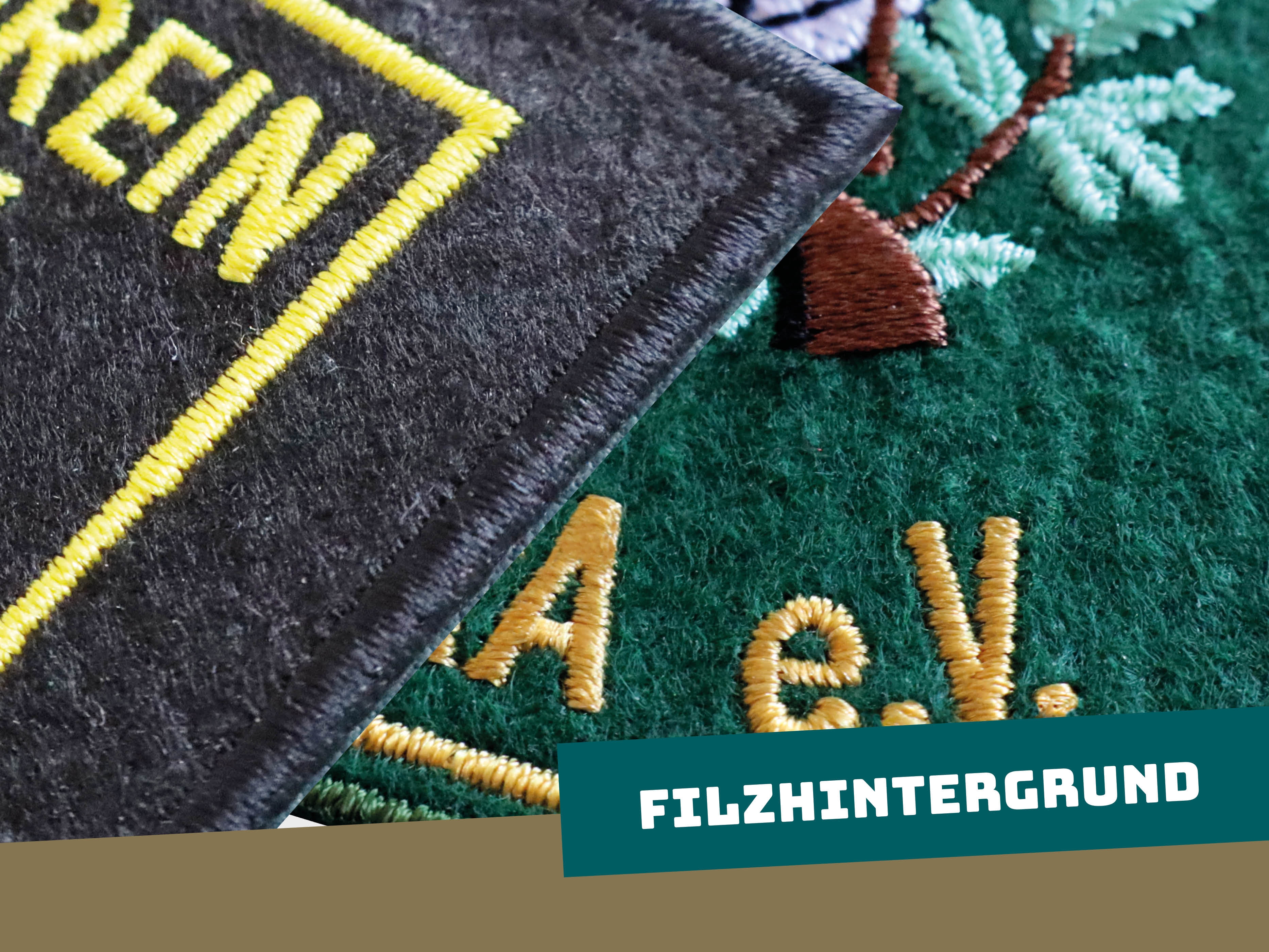 Patch Aufnäher gestickt mit Filzhintergrund Schützenverein