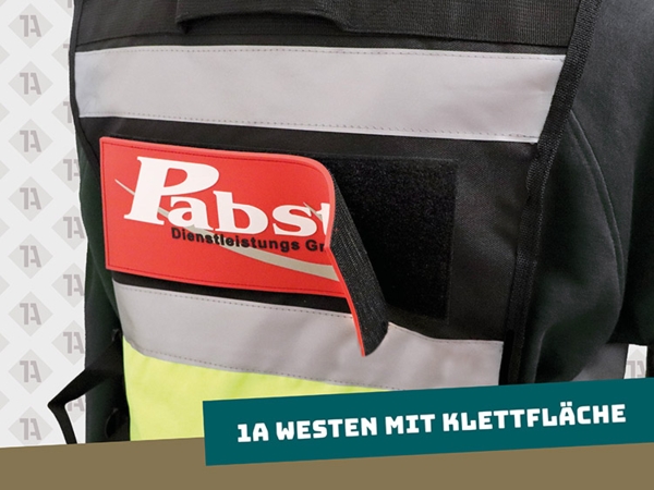 1A Westen reflektierend mit Klettfläche und PVC Rubber Patch Wetterfest