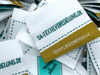 1A Label aus Baumwolle gewebt
