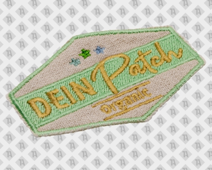Patch / Aufnäher aus Bio-Baumwolle, natürliche Optik / Haptik im 1A beispielmotiv Dein Patch