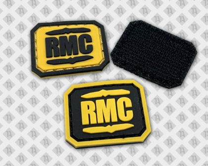 Rubber PVC Patch Aufnäher mit Klettrückseite RMC gelb schwarz Allgemein