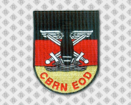 Gestickter Aufnäher Patch mit gesticktem Rand Wappenform Bundeswehr