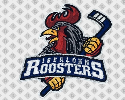 Konturgeschnittener Aufnäher Patch gestickt mit gesticktem Rand Roosters Vereine