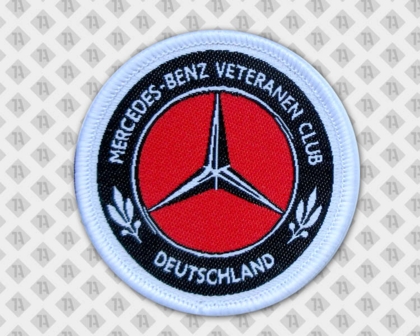Runder Patch Aufnäher gewebt mit Kettelrand Mercedes Biker