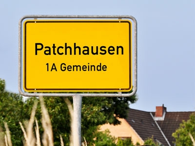 1A Patch Aufnäher Schild Patchhausen Gemeinde Banner