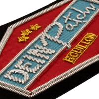Standard Bouillionstick Aufnäher Patches - handgefertigt mit Metallapplikationen