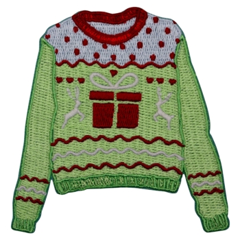 Aufnäher / Patch, gestickt, Weihnachtssweater - Bild 1