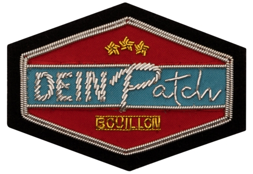 Beispielaufnäher/Veredelung, Boullionstick, DEIN PATCH - Bild 1