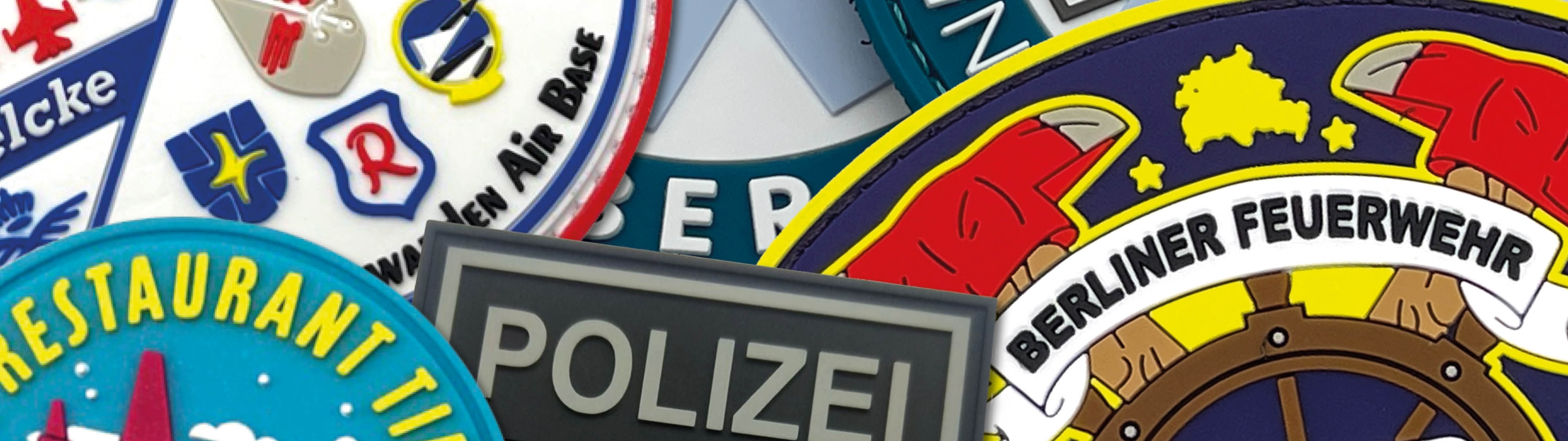 1A Patch Aufnäher individuelle Formen und Farben aus PVC Weichgummi und 3D