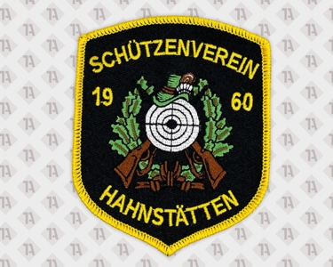 Patch Aufnäher gestickt mit Kettelrand Schützenverein