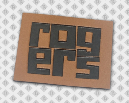 Patch Aufnäher Leder geprägt rechteckig Rogers Musiker und Bands Punk Rock
