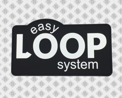 PVC Rubber Patch Aufnäher Konturschnitt schwarz weiß Loop Firmen