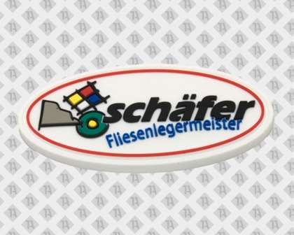 PVC Rubber Patch Aufnäher Badge bunt Fliesenleger Handwerker