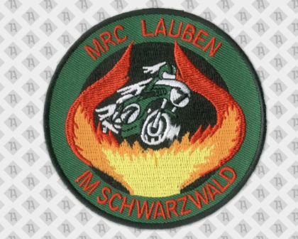 Runder Patch gestickt mit gesticktem Rand Details Biker
