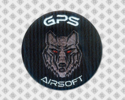 Aufnäher Patch gestickt mit gesticktem Rand rund Wolf Airsoft