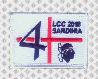 Gestickter Aufnäher Patch Abzeichen Badge rechteckig Kettelrand Sardinia Sardinien Vereine