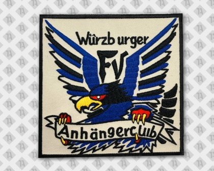 Quadratischer Patch Abzeichen badge Aufnäher Laserschnitt Adler Anhängerclub Vereine