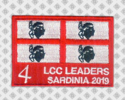 Gestickter Aufnäher Patch Abzeichen Badge rechteckig gestickter Rand Sardinia Sardinien Vereine