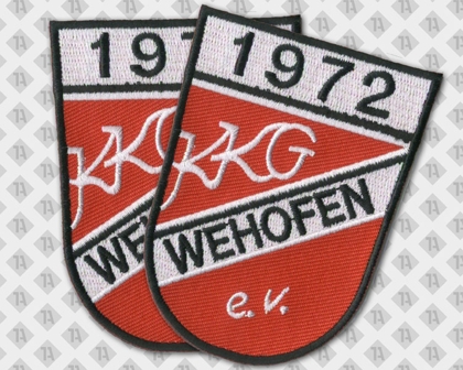 Patch Aufnäher gestickt KKG Wappen rot weiß