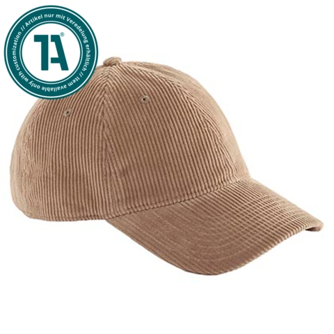 Beechfield Corduroy Dad Cap, Beige / Sand - Bild 1