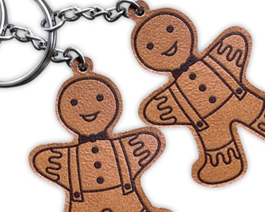 geprägte und bedruckte Leder Schlüsselanhänger