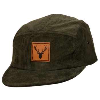 Beechfield EarthAware Organic Cord Camper Cap, Grün / Forest Night, mit Kunstleder-Patch und Lasergravur - Bild 1